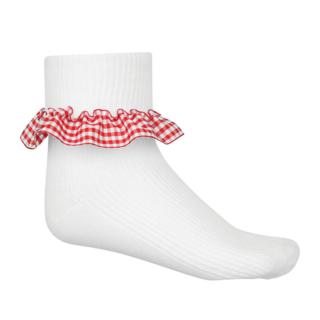 Gingham Socks Red