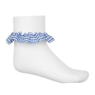 Gingham Socks Sky