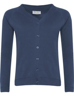 Navy Sweatshirt Cardigan